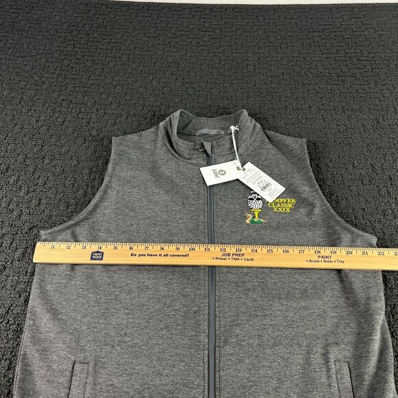 Tasc Vest Mens Medium Gray Full‎ Zip Golf Performance Moisture Wicking NEW - Picture 7 of 11